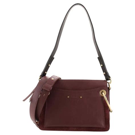 Chloe Bay Burgundy Hobo Patent Bag .